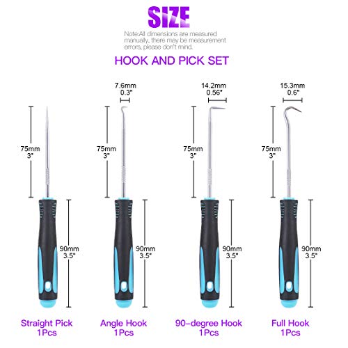 Swpeet 8Pcs Snap Ring Pliers With Pick And Hook Set, 4Pcs Heavy Dut Internal/External Circlip Oil Seal Snap Ring Pliers Set With 4Pcs Precision Pick Set And Hook Set Perfect For Ring Remover Retaining #TOP3