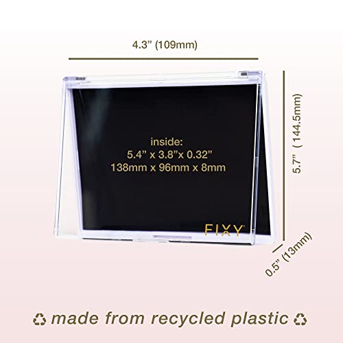 Fixy Empty Magnetic Makeup Palette With Clear Top - Organize, Depot & Declutter Makeup - Customize Your Palette - Travel Makeup Organizer - 5.7"X4.3" Medium Palette #TOP1