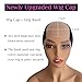 Lace Wig Grip Cap for Women 4x5 Transparent Lace Reusable Wig Caps, Wig Grip Band for Lace Front Wigs to Keep Wigs in Place, Adjustable Non Slip Wig Cap with Grip Band for Glueless Wig (Black)