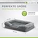 Juskys Hundebett Sheena L orthopädisch, waschbar & rutschfest - 98 x 70 x 17 cm - Hundesofa flauschig mittelgroße Hunde Grau - Haustierbett Hundesofa