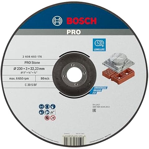 Bosch Stone Cutting Disc with Depressed Centre Cover