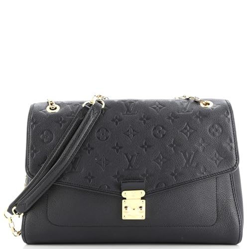 Pre-Loved Saint Germain Handbag Monogram Empreinte Leather MM, Black