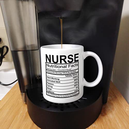 Nurse Gifts Nurse Nutritional Facts Label Nursing Gag Gift Gift Coffee Mug Tea Cup White #TOP4