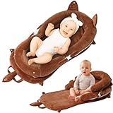Banakshol Baby Lounger — Infant Lounger Lounger for Newborn 0-24 Months, Breathable Portable Infant Lounger for Home Travel, with Detachable Support Pillow-Brown