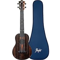 The TUC-55 AMARA uses laminate amara for the sound board and matching headstock. Amara is an ebony full of darkness and exciting grains, and has a deep, mysterious sound with good volume The neck and fingerboard of this ukulele are made from ABS plas...