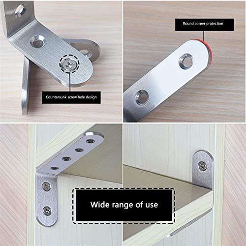 Équerre d'angle métal RJJ support mural fixation pièce angle droit fer - 5