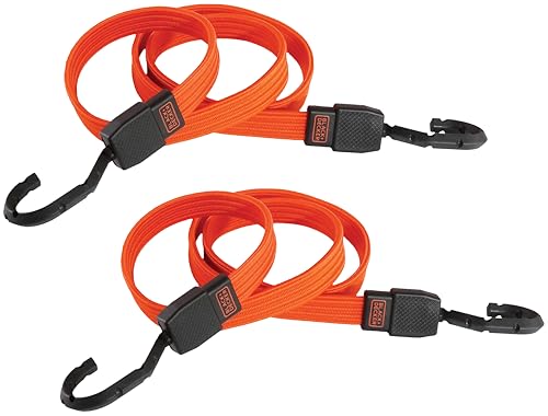 Black+Decker BDX1012 Black/Orange 48' Flat Bungee Cord...
