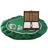 ⋑Mano de obra delicada: calidad y artesanía ingeniosa, la alfombrilla de mesa de póquer está diseñada con bordes exquisitos, plana y obediente al escritorio, no es fácil de apelmazar, es estable y soporta carga.