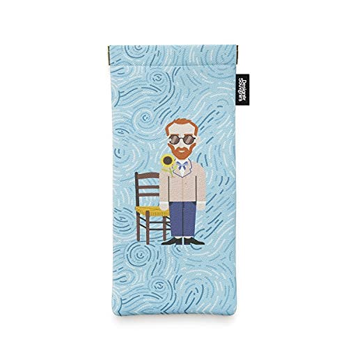 Designer Souvenirs | Funda para Gafas para Mujer y Hombre | Diseño Artistas | Estuche para Guardar Gafas de Sol | Piel Sintética 100% Eco-Friendly | 8,5x18x1cm | Colección The Sunflower is Mine