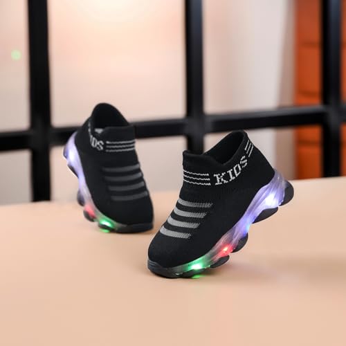 Toddler Little Kids Light Up Led Shoes Breathable The First Walking Slip On Luminous Tennis Boys Girls3