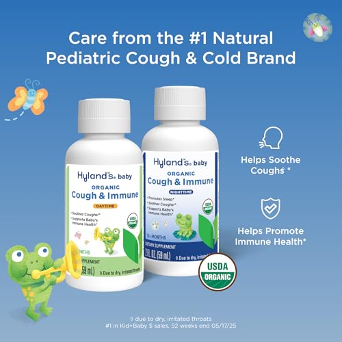 Image of Hyland's Baby Cough Syrup & Immune Support Organic Day /Night 2-Pack 4 fl oz