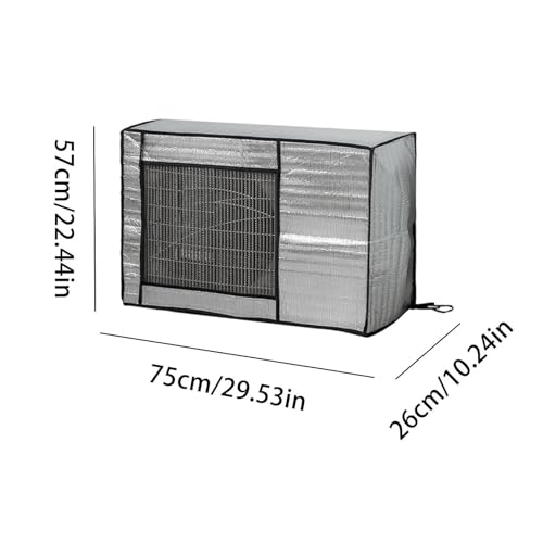 Abdeckung für AC- Einheit außen, staubdichte, wasserdichte, quadratische Aluminiumfolie, AC- Einheit, Staubschutz für den Außenbereich, für Terrasse, Balkon, Hinterhof, Innenhof-5