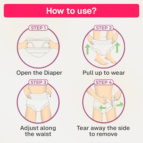 Image of Easyfit Adult Diaper Pants | 10 Count (Extra Large) | Waist 35-60 inch (88-152 cm) | Unisex | Leak Proof | Wetness Indicator | Overnight Protection | Elastic Waist | Anti-Bacterial Absorbent Core
