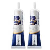 TEOYAFLY La colle pour cuir convient à la réparation du cuir, des textiles et des bijoux.Colle résine souple transparente, 60ml (2 Sets)
