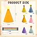 12 Pcs Colorful Mini Party Hats for Stuffed Animals, Birthday Party Felt Cone Hat for Cat Dolls Dog Rabbit Puppies Birthday Party Decorations
