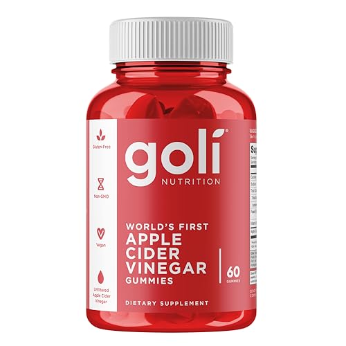Goli Nutrition Apple Cider Vinegar 60 vegane Gummies 1000mg Apfelessig je Dosis Glutenfrei Sojafrei GMO frei natürliches Aroma