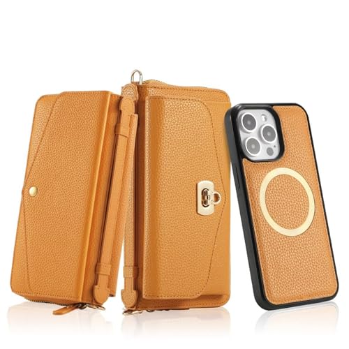 Housse iPhone 15 Pro Max antichoc portefeuille aimanté contre les chutes