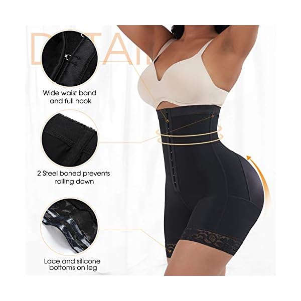Lover-Beauty-Women-High-Waist-Body-Shaper-Butt-Lifter-Firm-Control-Shapewear-Boyshorts Lover-Beauty Slimmer Body Shaper High Waist Shapewear Tummy Control Panty Seamless Boyshorts Black L
