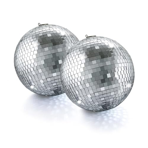 JurciCat Bola De Discoteca 10cm 2pieza Fiesta-disco Ball Para La Decoración De Navidad Cumpleaños Tema De La Boda Del Partido