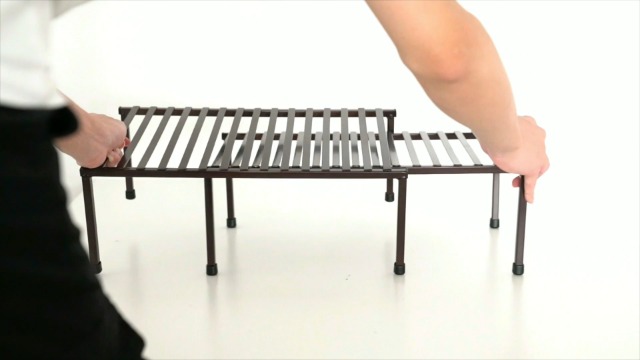 STORAGE MANIAC 2-Pack Expandable Cabinet Storage Rack