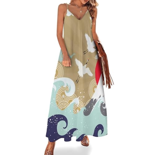 Robe longue oie au lever du soleil robe d'été fluide et raffinée