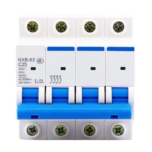 Disjoncteur miniature NXB-63 4P AC 400V courbe C interrupteur pneumatique