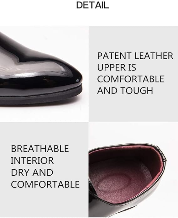 Men's Casual Leather Oxford Shoes Business Work Driving Casual Shoes Walking Shoes Fashion Boat Patent Leather Shoes3