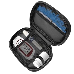 JDVBDNK Diabetes Supply Case,Diabetic Organizer Carrying Case Kit,Diabetes Testing Kit Case, Portable Blood Glucose Meter Storage Bag, Diabetes Travel Case Glucometer Kit Blood Sugar Monitor Case