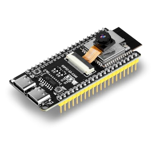 Image of ESP32-S3-CAM Development Board with OV3660 Camera +Antenna, 16MB Flash 8MB PSRAM ESP32-S3 N16R8 Module with Dual USB-C WiFi BT MCU Microcontroller for IoT, MicroPython,DIY Projects and AI Project