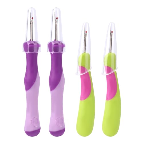 4pcs Seam Ripper for Sewing Stitch Remover Tool Thread Puller Cutter for Hand Sewing Knitting Embroidery Cross Stitching Fabric Crafts Needlepoint Accessories Supplies Essentials