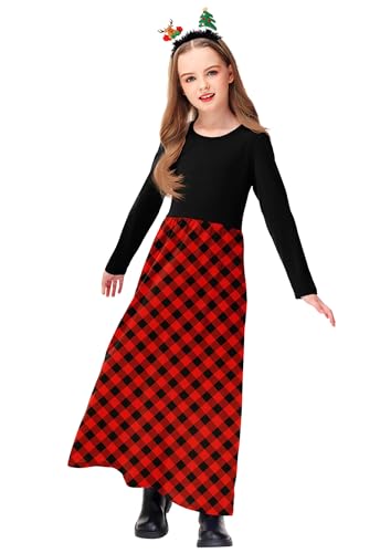 Image of Deerose Girls Maxi Dress Short Sleeve Casual Long Dresses with Pockets 5-14 Years