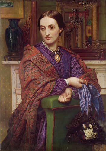 Impression d'art mural de prestige portrait de Fanny Holman Hunt toile haut de gamme 60x90cm
