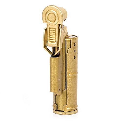 Soft Flame Solid Brass Antique Style Flint Wheel Kerosene Windproof Lighter #TOP2