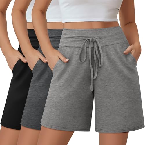 Bermuda pour femme confortable qui ne serre pas la taille grâce au cordon réglable