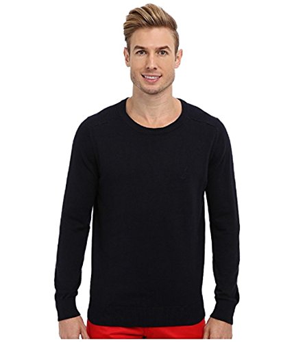 Nautica Mens Long Sleeve Crew-Neck Pullover Sweater - Navy (Medium) - Main Image