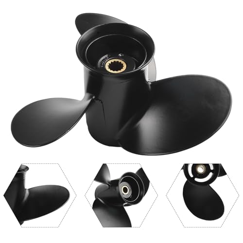 Pitch (in. ): 9 pollici VRTYVEYBB Elica per barche 9,25 x 9 per Mercury 9,9-20 HP, motore fuoribordo a 3 pale in lega di alluminio compatibile con modelli Mariner Nissan, albero a 14 denti