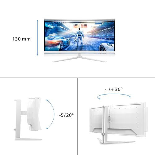Image of Philips Computer Monitor 86.4 Cm (34 inch) 3440 X 1440 Pixels Wide, W129022623 ((34) 3440 X 1440 Pixels Wide Quad Hd LCD White)