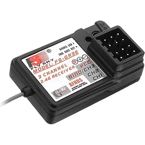 YUNIQUE UK Flysky 2.4G 3CH FS-GR3E Receiver for Transmitter FS GT2 / GT2B / GT2F / GT3B / GT3C / T6 / CT6B / TH9A / TH9X Cover