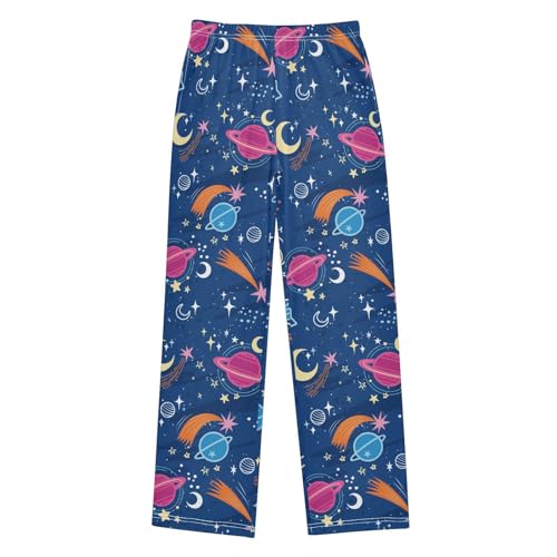 ZZKKO Space Colourful Planet Stars Boys Pants for Kids Jogger Pants with Pockets S-XL