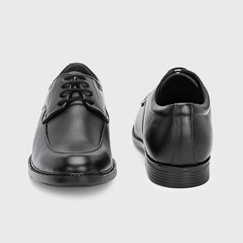 Image of Blue Leather by Centrino Genuine Leather Men's Loafer Shoes | Lightweight Lace-Up Derby Office Wear Oxford Shoe with Cushioned Insole for Meeting,Interview,Wedding, Party,College (4094)