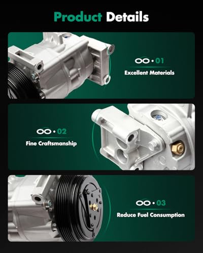 Image of SCITOO AC Compressor for INFINITI for I35 3.5L 2002-2004, Fast Cooling Air Conditioner Compressor for Nissan for Maxima 3.5L 2002-2003