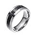 Produktbild hEziJpTnA Männer-Finger-Ringe 8mm Carbon-Faser-Metall-Ring Wedding Band auf Hochglanz poliert Fit Ring für EIN zunehmendes Engagement Versprechen Wedding Style-8