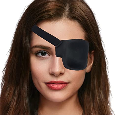 Eye Patches For Adults And Kids, 2 Pcs 3D Eye Patch Black Adjustable Medical Eyepatch For Lazy Eye Amblyopia Strabismus And After Surgery (Left Eye) #TOP5