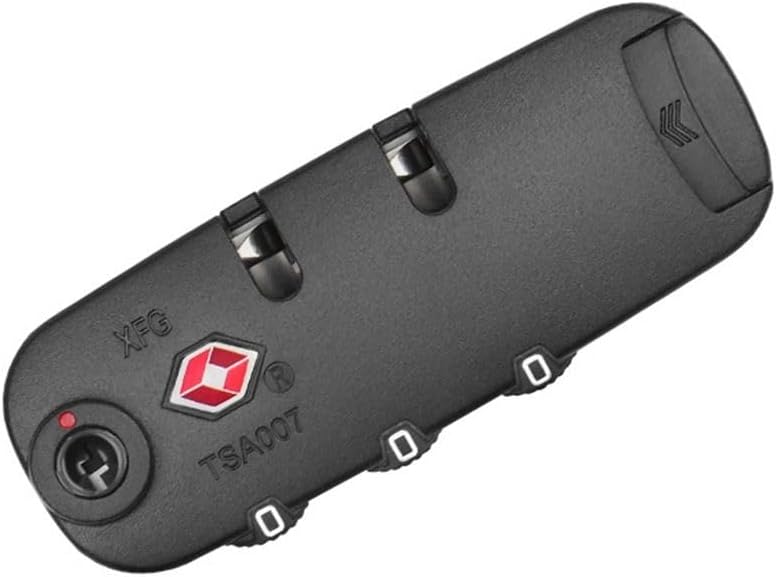 Generic 3 Digit Combination Lock, Black, Portable, Cabinet Locker, Suitcase Luggage, Bag Lock, Padlock