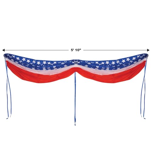 Fournitures de fête Beistle 54684-RWB tissu drapé résistant