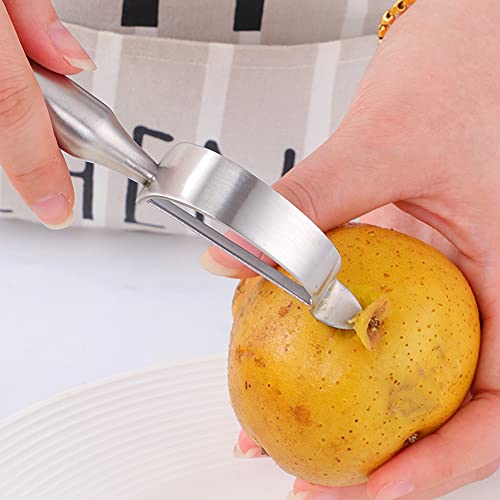 Color Me! 188 Stainless Steel Swivel Vegetable Peelers Y-Shaped And P-Shaped Potato Peelers With Potato Eye Remover Kitchen Peeler For Fruits, Cucumber, Carrot, Dishwasher Safe(2Pcs)(Gold) #TOP3