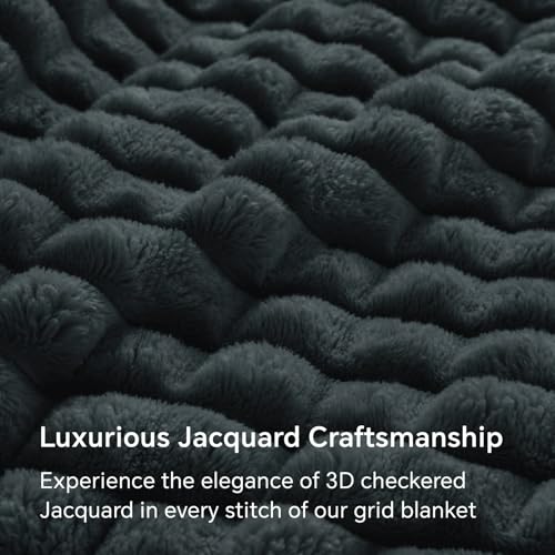 Image of BEDELITE Upgrade Black Fleece Throw Blanket for Couch, 50x60 Inches