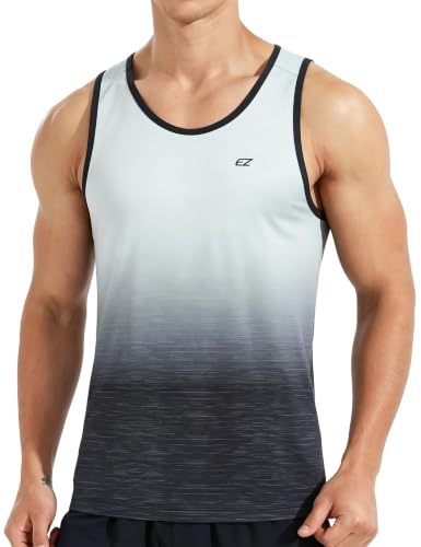 EZRUN Men's Quick Dry Tank Top UPF 50+ Workout Shirt for Gym & Running