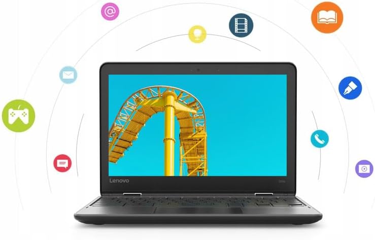Lenovo Touchscreen Laptop 300e Chromebook Gen2, 11.6in 2-in-1 Chromebook Computer, Intel N4020 Processor, 4GB RAM, 32GB SSD, Japanese Keyboard, Chrome OS (Renewed)