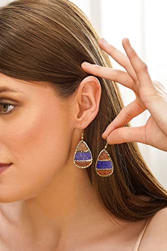 Uniambo Handmade Dangle Earring Set For Dates, Party, Holidays, Gifts (Tear Drop) #TOP3